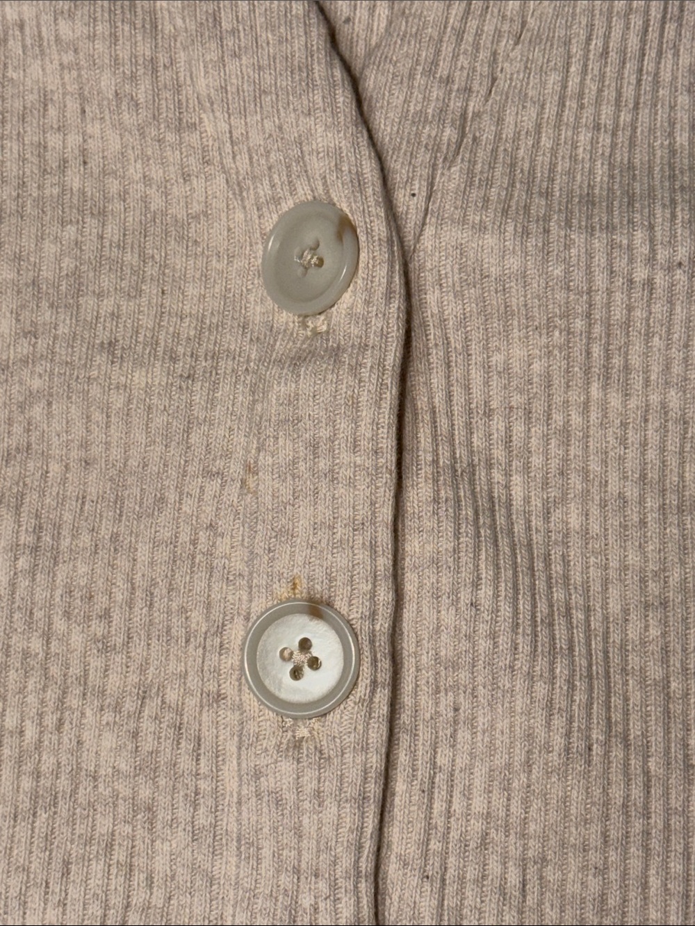NWT Madewell Beige Ribbed Button Front Vest - Picture 3 of 4